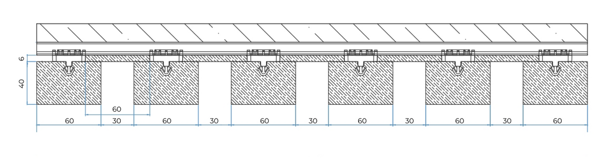 Реечная система на фасад термоясень 40x60 мм. длина 0,8-3 м. сорт Экстра